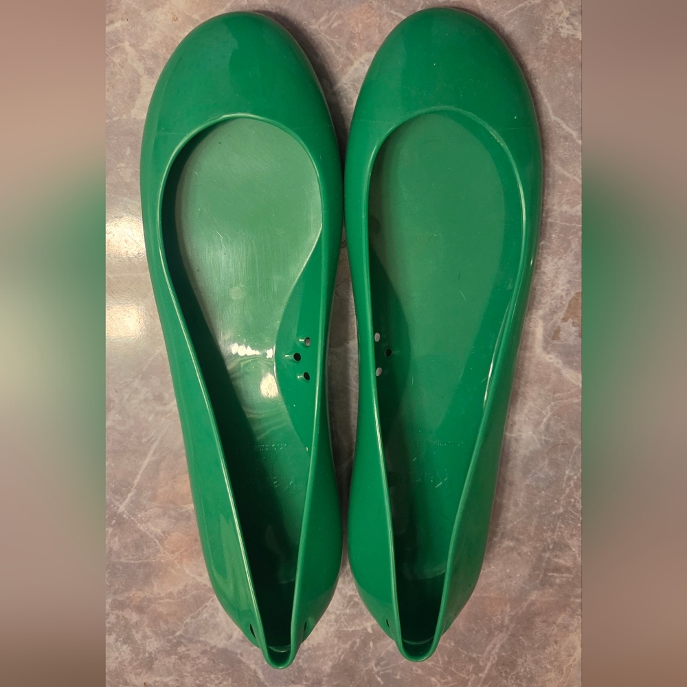 Kartell Green Jelly Ballet Flats - Slip-On Casual Loafers